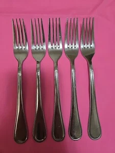 Cambridge PAIGE SAND Lot Of 5 Salad Forks Stainless  Flatware - Picture 1 of 2