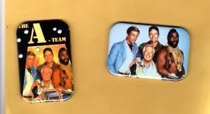 THE A TEAM 2 MAGNETE ODER KNÖPFE, PINBACK 2""X3"" MIT ABGERUNDETER ECKE - Bild 1 von 5