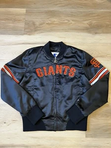 Vintage 90s Starter San Francisco Giants Satin Jacket Dugout Medium - Picture 1 of 10