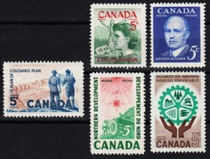 Colección Estampillas Canadá 1961 Año MNH #391-395 - Imagen 1 de 1