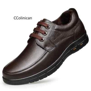 Zapatos mocasines informales de negocios hechos a mano de cuero genuino para hombre con cordones - Imagen 1 de 10