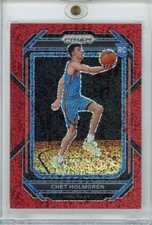 2022-23 Panini Prizm Chet Holmgren RC Rookie #266 Red Sparkle Parallel