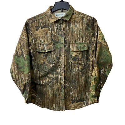 Vintage Womans Gander Mountain Button Up Realtree Camo Hunting Shirt Sz XL USA - Image 1 of 4