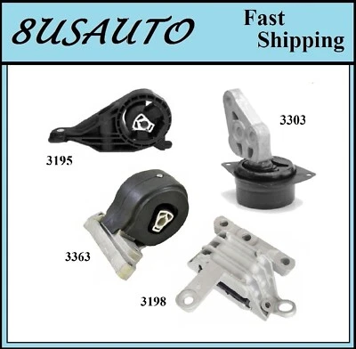 4PCS MOTOR & TRANS MOUNT FIT 2013-2019 CADILLAC XTS 3.6L 4WD NAT. ASP - AUTO - Image 1 of 4