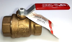 Mueller Industries 107-406HC 1.25" Full Port Forged Brass Threaded Ball Valve - Picture 1 of 9