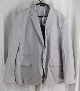 COOFANDY Men Classic Fit 2 Piece linen Suit Set One Button Blazer Gray Size 3XL - Picture 1 of 3