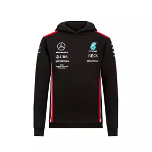Mercedes AMG Petronas F1 2023 Team Hoody Kids - Black - Picture 1 of 2