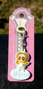Melanie Angel Wings Wand Rubber Zipper Pals Easy Zipper Pull Clip Charm Keychain - Picture 1 of 3