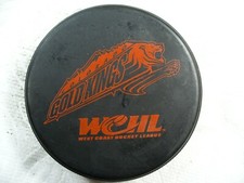 WCHL Colorado Gold Kings Red International Ad Reverse Hockey Puck Collect Pucks