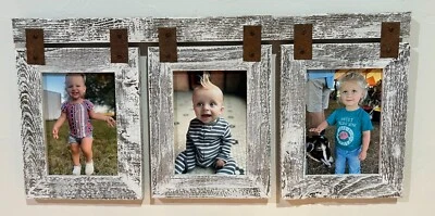 5x7 multi collage rustic barn barnwood picture frame distressed wood weathered - Image 1 of 4