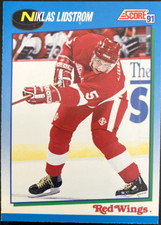 Nicklas LIDSTROM 1991-92 Rookie Card Score 91 #621 Detroit Red Wings