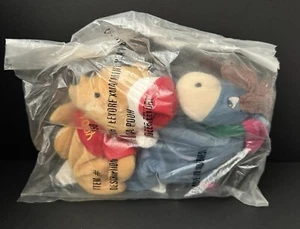 Disney Store Mini Bolsa de Frijoles Santa Pooh Reno Eeyore (2) 8” Nuevo Paquete Sin Abrir #208 - Imagen 1 de 10