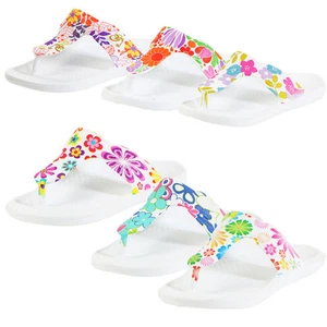 Damen  Badeschlappen Sandalen  Badeschuhe Slipper Zehentrenner Clogs Neu CL 296 - Bild 1 von 18