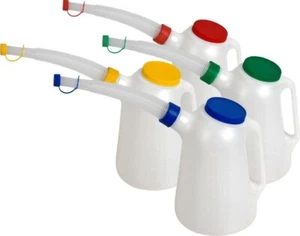 Oil Measuring Pouring Fluid Jug Cap Flexi Spout Set 4pc 5 litre - Picture 1 of 1