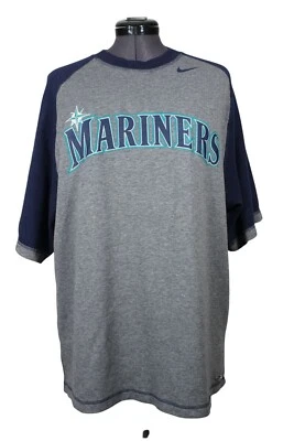 Nike men's MLB Seattle Mariners raglan sleeve knit shirt L - Image 1 of 4
