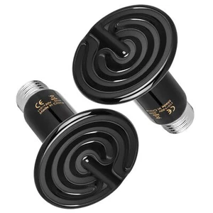 50W Reptile Heat Lamp Heat Emitter No Light Emitting Heat Bulbs 2-Pack - Picture 1 of 6