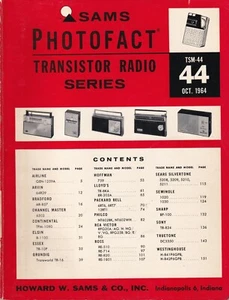 Manual de servicio de transistores Sams TSM 44 esquemas de fotodatos encuadernados tempranos - Imagen 1 de 1