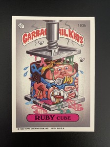 1986 GPK OS Series 4 Garbage Pail Kids Ruby Cube Card