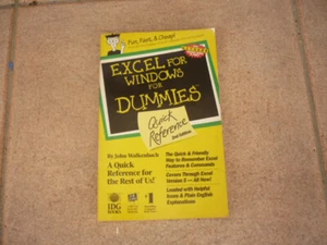 Excel For Windows For Dummies By John Walkenbach-Quick Reference-2nd Edition - Picture 1 of 5