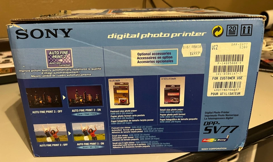 Sony DPP-SV77 Digital Photo Thermal Printer Brand New & Unused In Open Box - Image 1 of 4