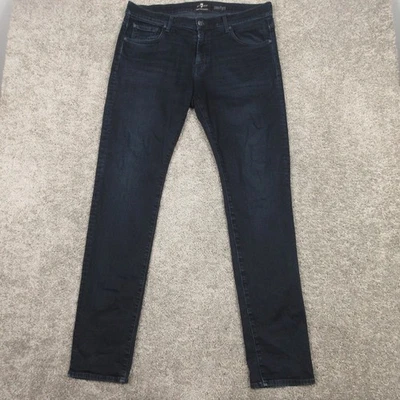 7 For All Mankind Jeans Mens 36x32 Blue Paxtyn Luxe Performance Dark Denim Pants - Image 1 of 4