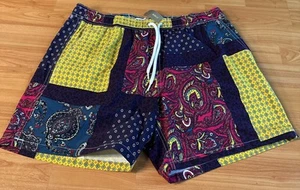 J.Crew Patchwork Swim Trunks Men’s Size M – Original Seaworn BO309 Beach Shorts - Picture 1 of 9