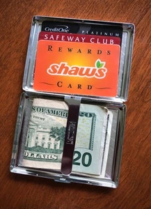 Geätztes Metall Edel Retro Design RFID Sicher Kreditkarte Geld Halter Etui - Bild 1 von 8