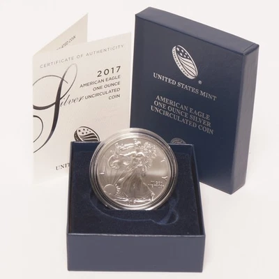 2017-W Silver American Eagle Dollar Burnished - Image 1 of 3
