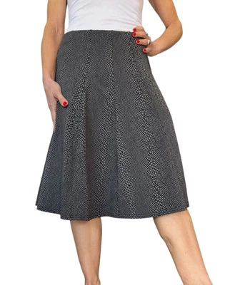 HARD TAIL FOREVER WOMENS REPTILE PULL ON KNEE LENGTH SKIRT FLARE REP-07 LARGE - Image 1 of 4