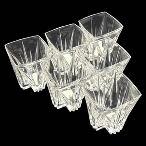 Set of 6 Lenox Double Old Fashioned OVATIONS CROSSWIND Clear Whiskey Glasses 8oz - Picture 1 of 8