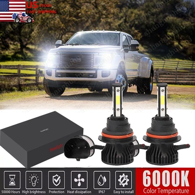 For Ford F-250 1992 1993 1994 1995-1999 High Beam 6000K LED Headlight Bulbs Kit - Image 1 of 4