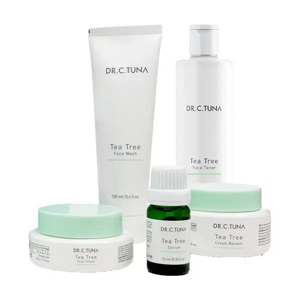 Dr. C. Tuna Tea Tree Skincare Set Face Wash Toner Cream Balsam Serum Full Kit - Image 1 of 1