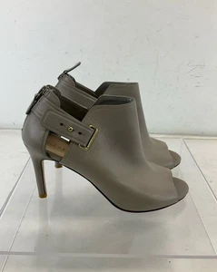 Cole Haan Gray Leather Open Toe Booties 7B - Picture 1 of 9