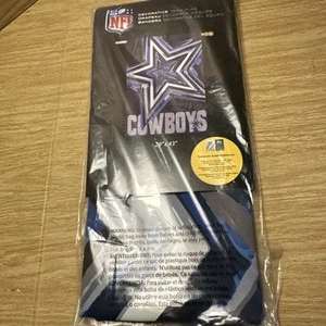 NFL Dallas Cowboys Decorative Team Porch Flag 29” X 43"   Trimmed Star Evergreen - Picture 1 of 7