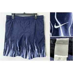 Pantaloncini Nike uomo XL Y2K blu fulmini costume da bagno coulisse foderati in rete - Foto 1 di 7