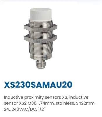 Inductive Proximity Sensor. Telemecanique XS230SAMAU20  – 24-240V AC/DC, New - Image 1 of 4