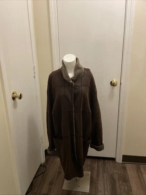 Christ Germany Brown Sheepskin Coat SZ 40 Us XL Women’s Shearling Lightweight - Image 1 of 4