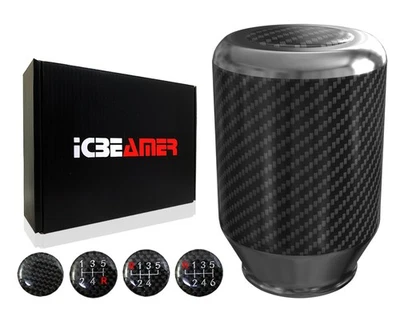 Aluminio plateado JDM con fibra de carbono transmisión manual. palanca de cambios palanca de cambios Z26 Foto 1 de 4