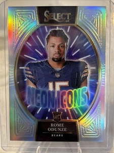 Rome Odunze 2024 Panini Select #5 Neon Icons Silver Prizm Rookie RC - Photo 1/4
