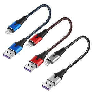 Short Lightning to USB Cable 1ft, 3Pack for Apple MFi Certified Phone Charging - Picture 1 of 6
