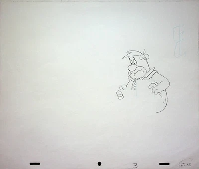 The Flintstones Fruity Pebbles 1971 Production Animation Commercial Pencil  - Image 1 of 2
