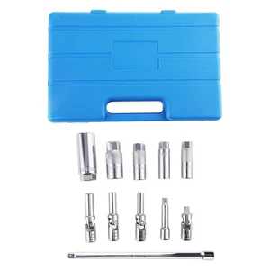 11pc 3/8" Drive Service Spark Plug & Glow Plug Oxygen Sensor Tool Set - Picture 1 of 11