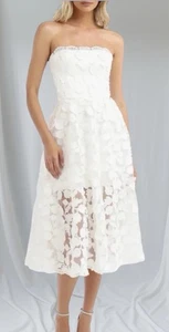 HELSI Florence Sequin Floral Lace Applique A-Line Midi Dress NIP LG Retail $575 - Picture 1 of 6
