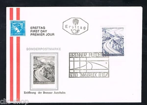 AUSTRIA 1 BUSTA PRIMO GIORNO FDC AUTOSTRADA DEL BRENNERO 1971 - Foto 1 di 1