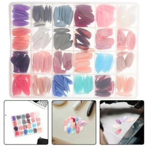 Nail Set Fake Short Nails Pack Fingernails Artificial Decoration - Picture 1 of 12