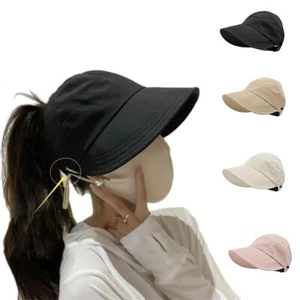 Sun Hats for Women Wide Brim UV Protection Hollow Top Sun Hat Summer Beach Pa... - Picture 1 of 9