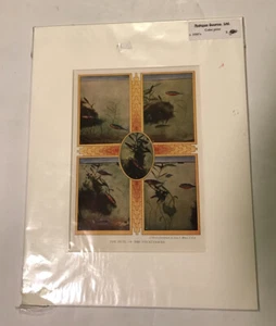 Antique Source LTD “ The Duel Of The Sticklebacks “ Color Print 14 X 11 In.!!! - Picture 1 of 3