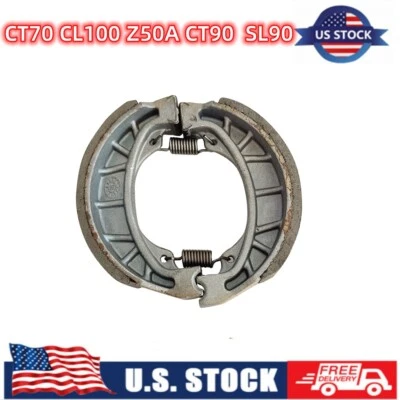Brake Shoes Water Grooved For Honda CT70 CL100 Z50A CT90 C200 SL90 CB100 CT200 Foto 1 de 4
