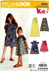 New Look 6522 Kleid Mädchen Schnittmuster ungeschnitten Größe 3-14 - Bild 1 von 2