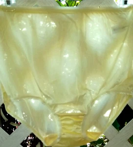 UNDERSCORE SUNNY YELLOW SHEER NYLON PANTY BRIEF 6/M - Picture 1 of 3